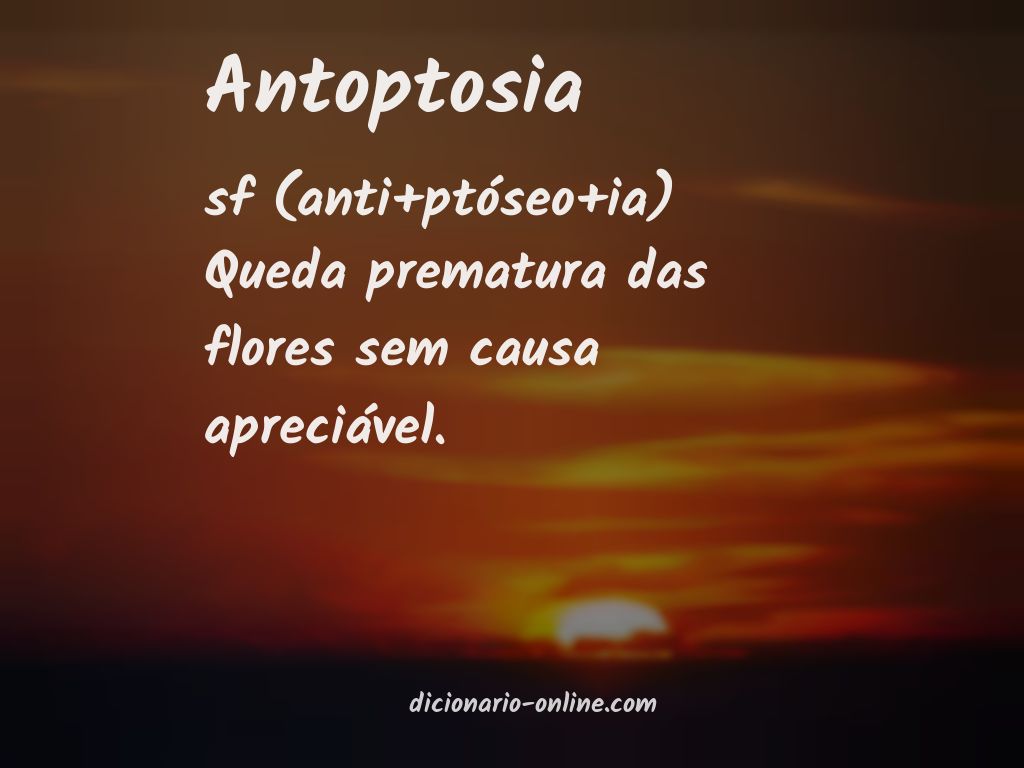 Significado de antoptosia