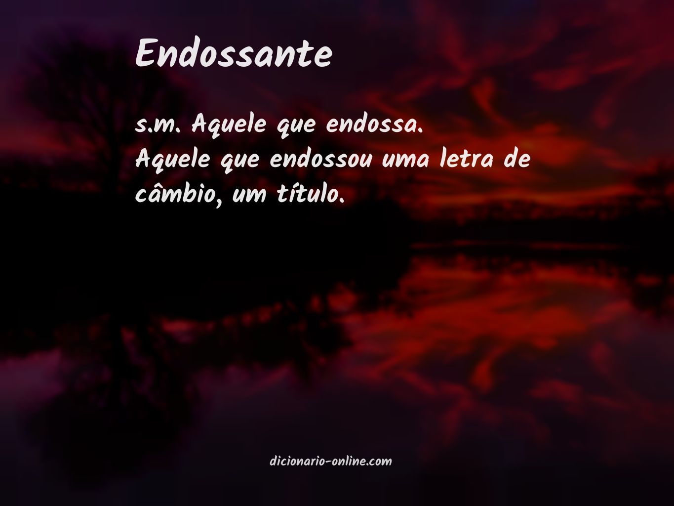 Significado de endossante