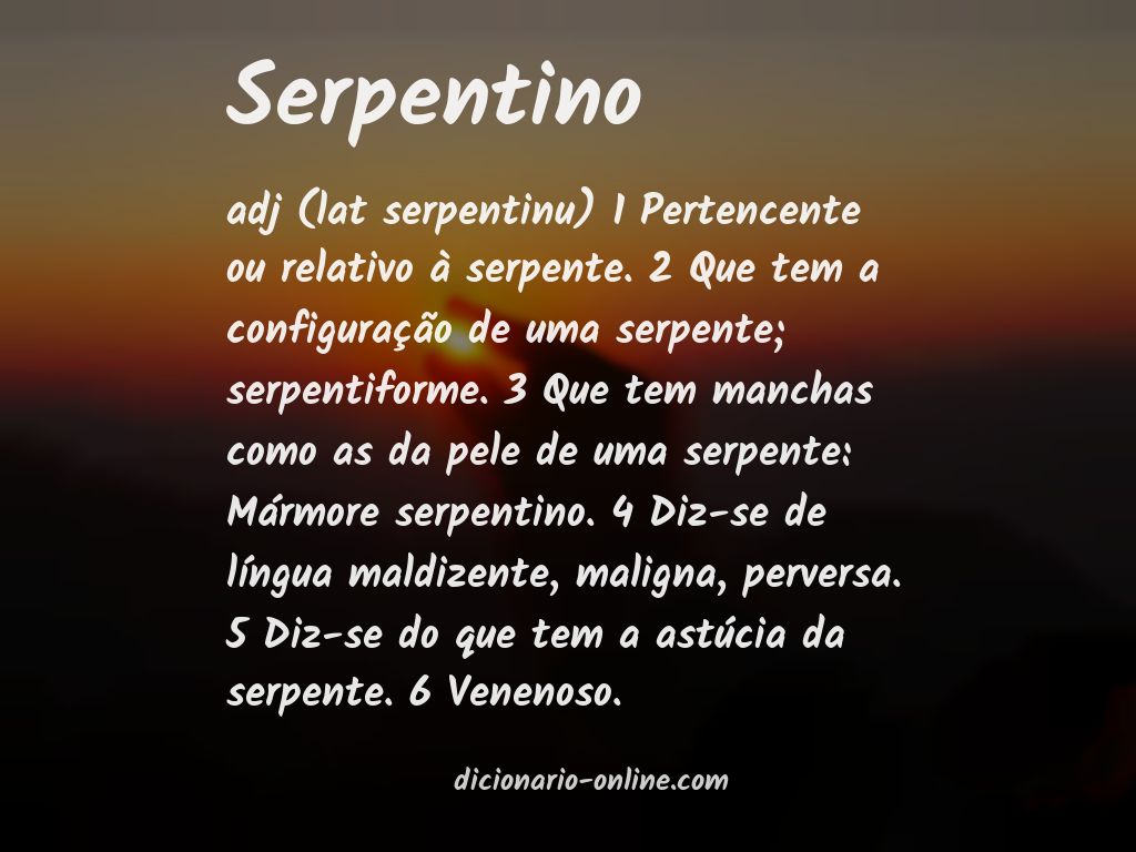 Significado de serpentino