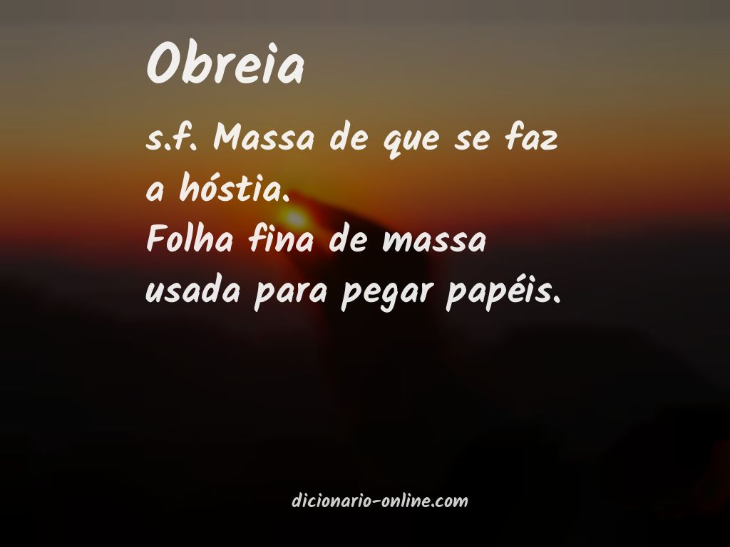 Significado de obreia