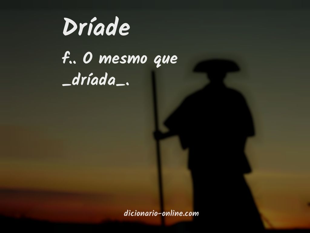 Significado de dríade