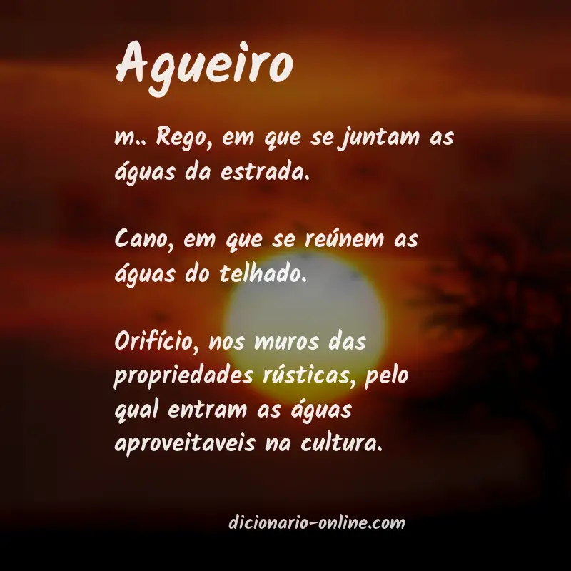 Significado de agueiro