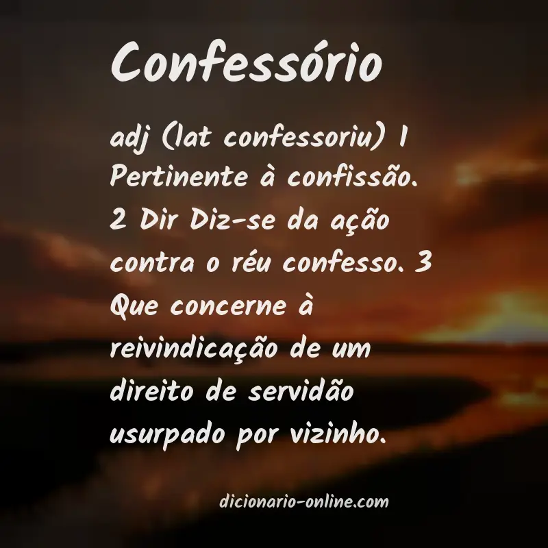 Significado de confessório
