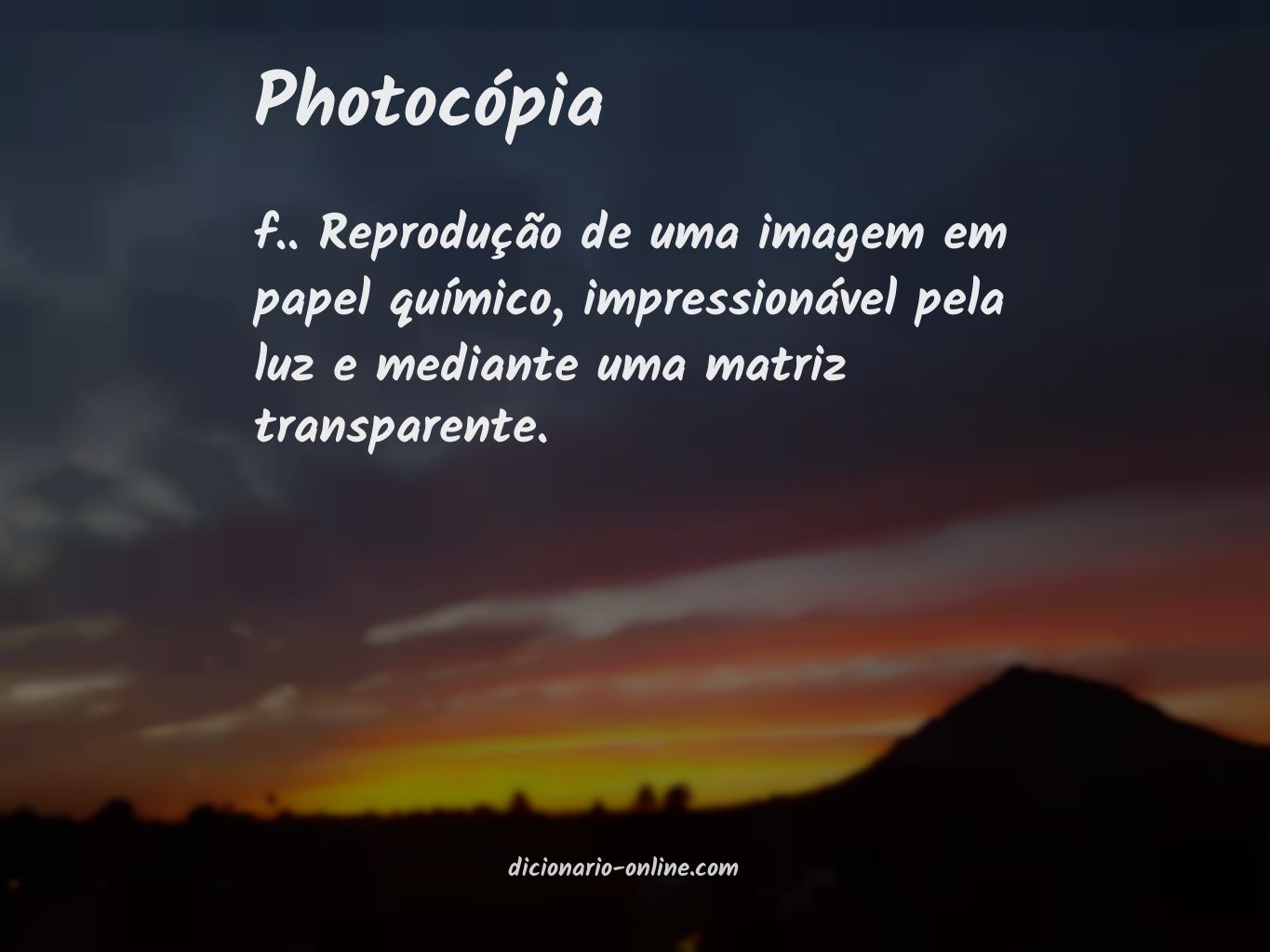 Significado de photocópia