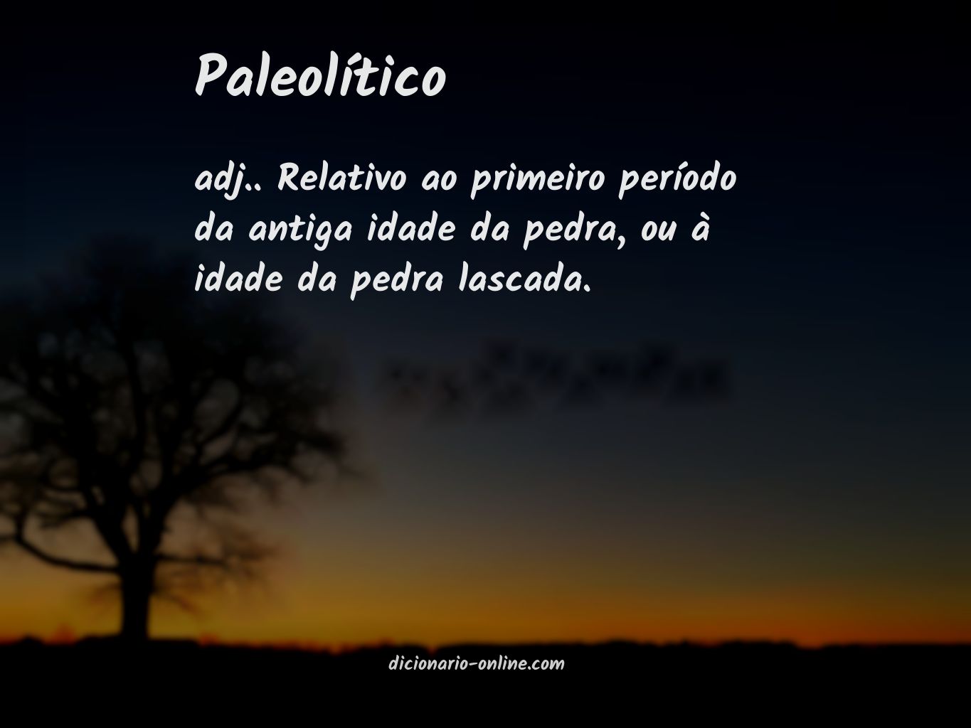 Significado de paleolítico