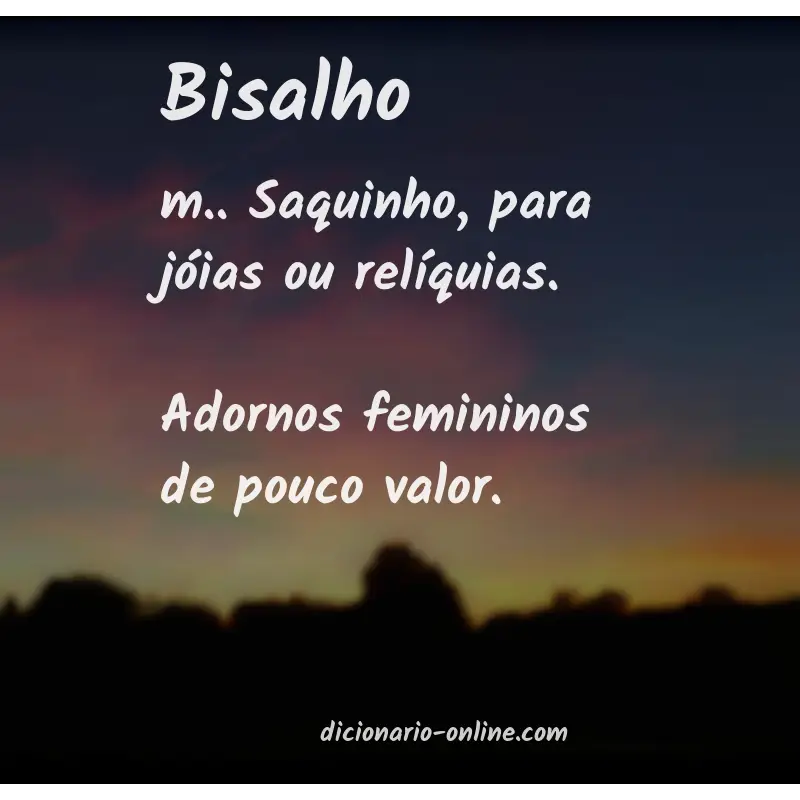 Significado de bisalho