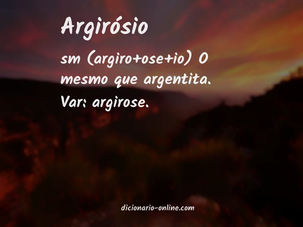 Significado de argirósio