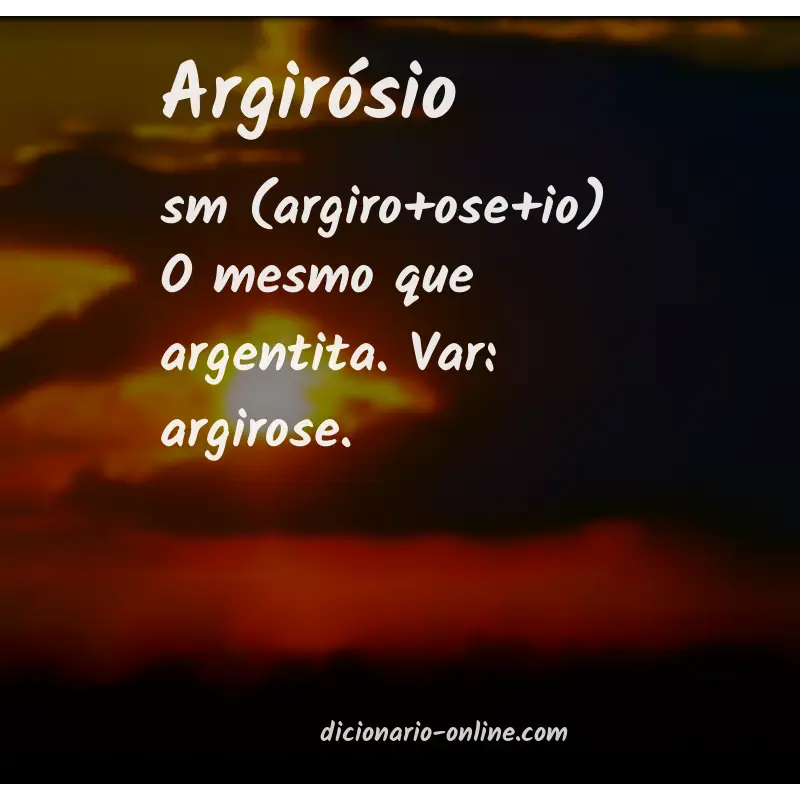 Significado de argirósio