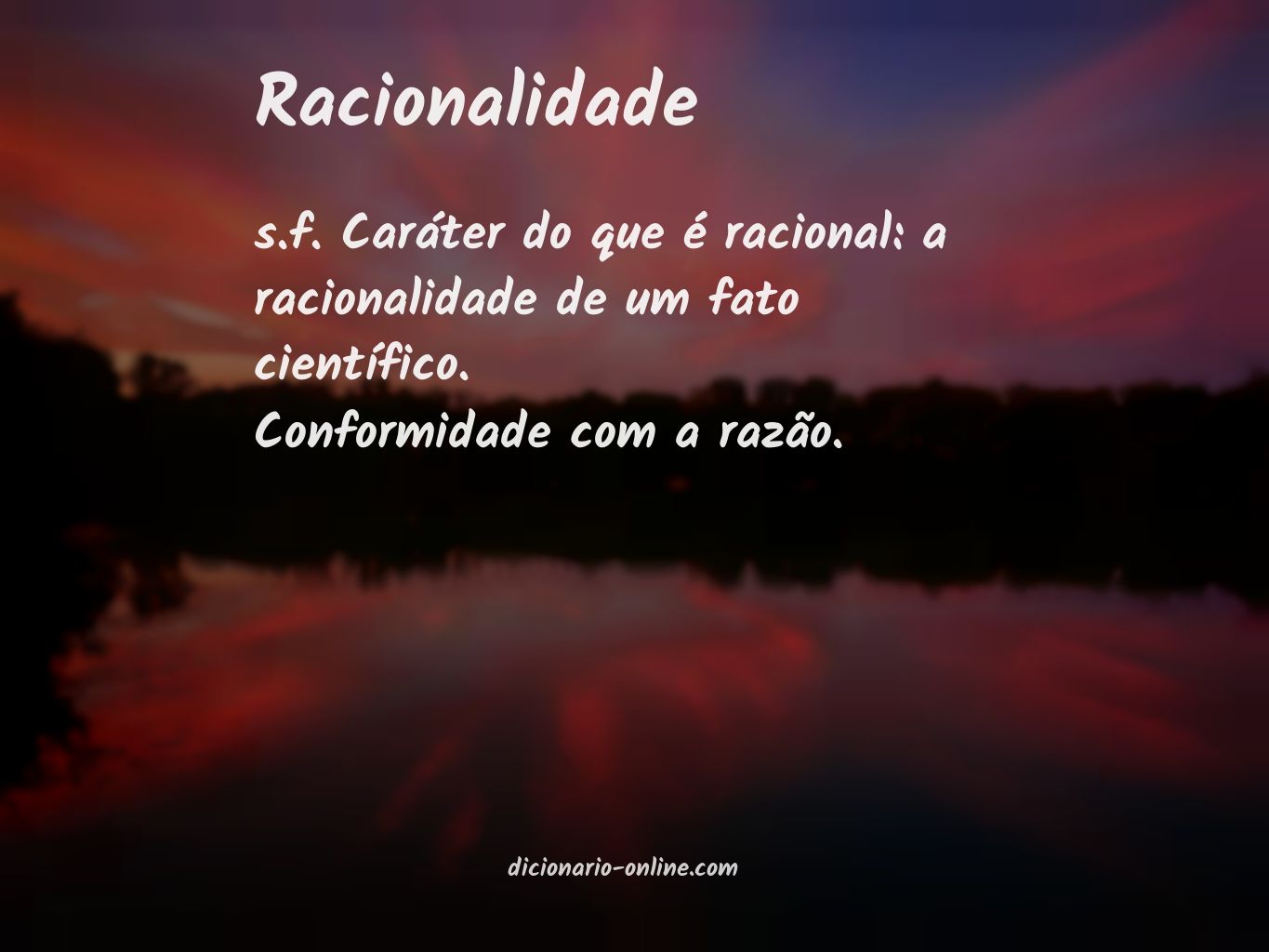 Significado de racionalidade