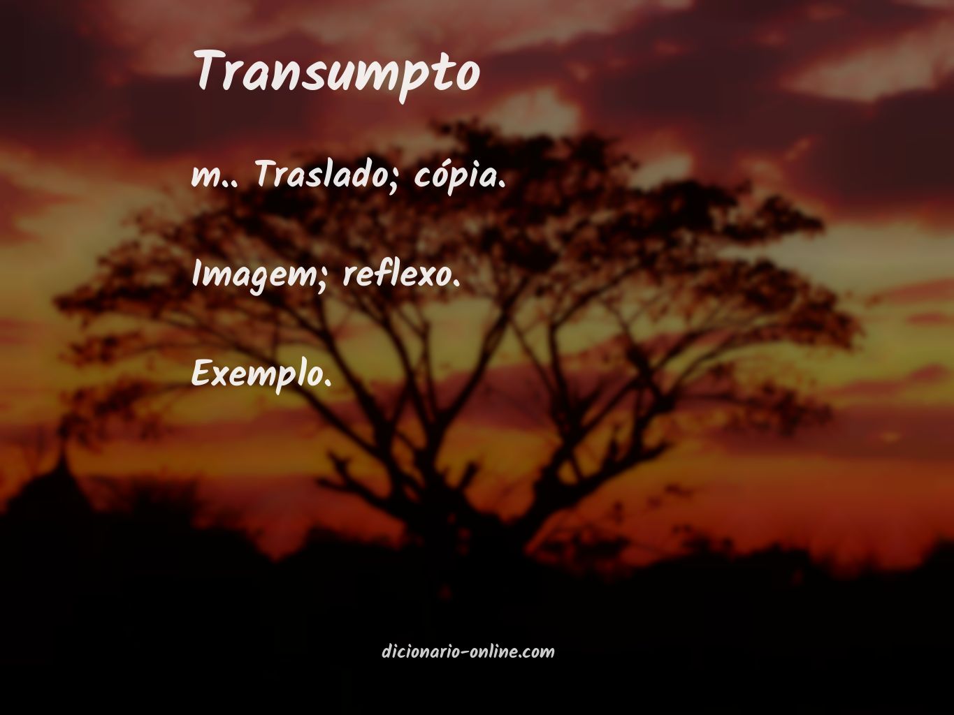 Significado de transumpto