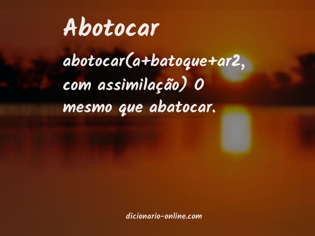 Significado de abotocar