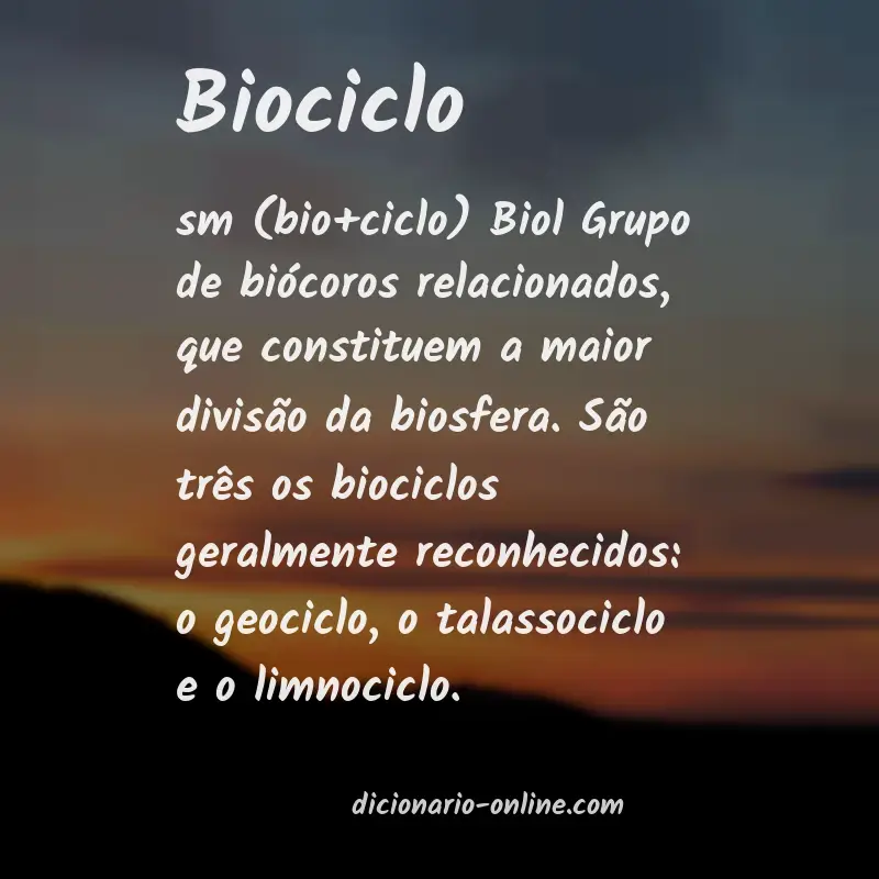 Significado de biociclo