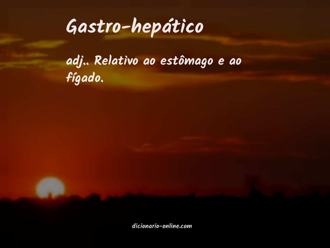 Significado de gastro-hepático