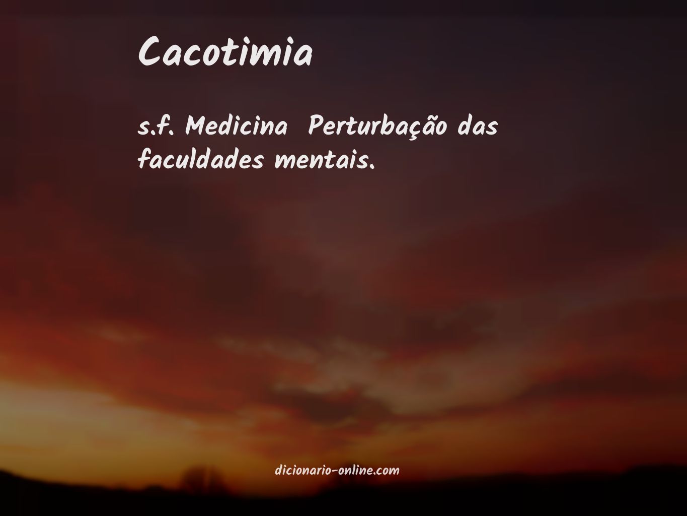 Significado de cacotimia