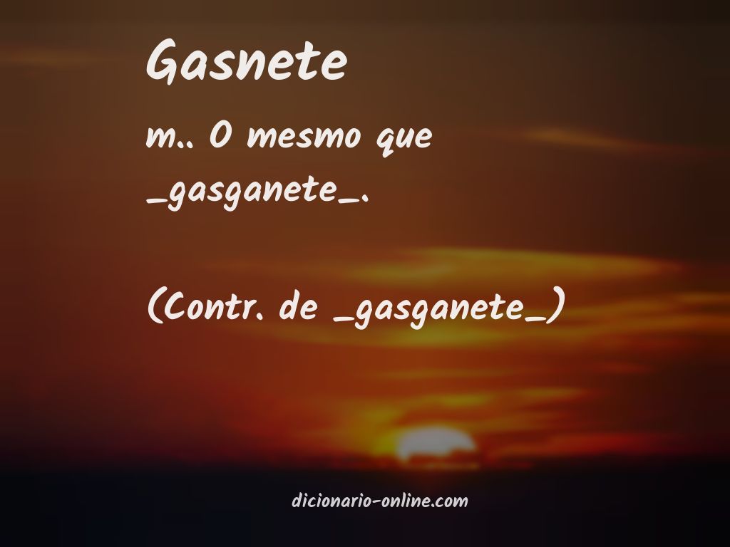 Significado de gasnete