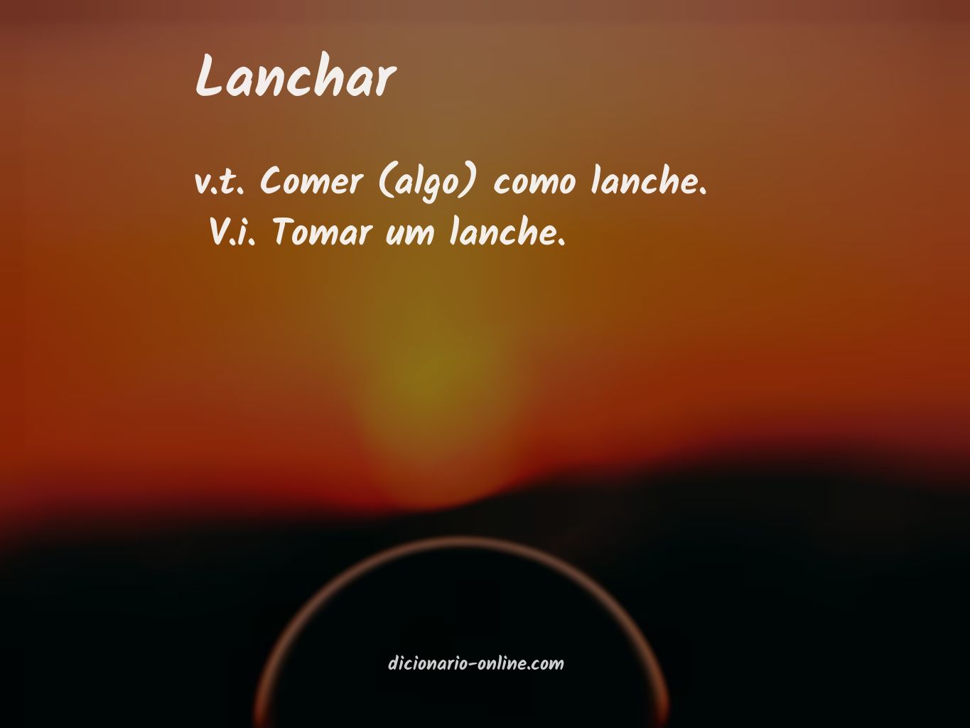 Significado de lanchar