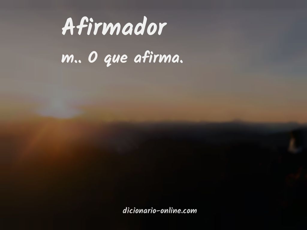 Significado de afirmador