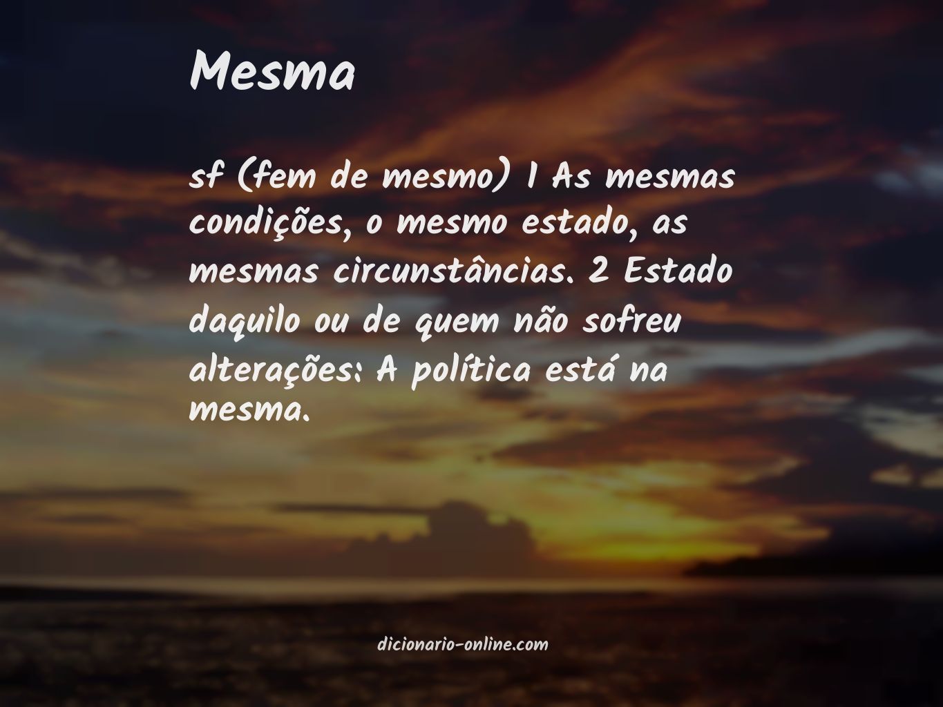 Significado de mesma