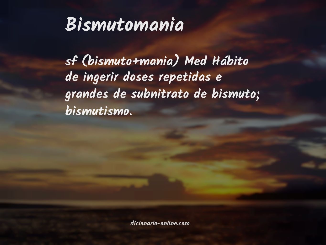 Significado de bismutomania