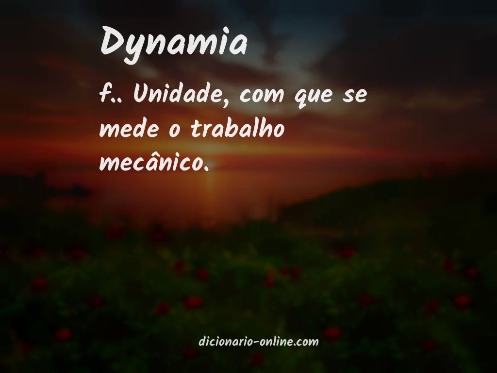 Significado de dynamia