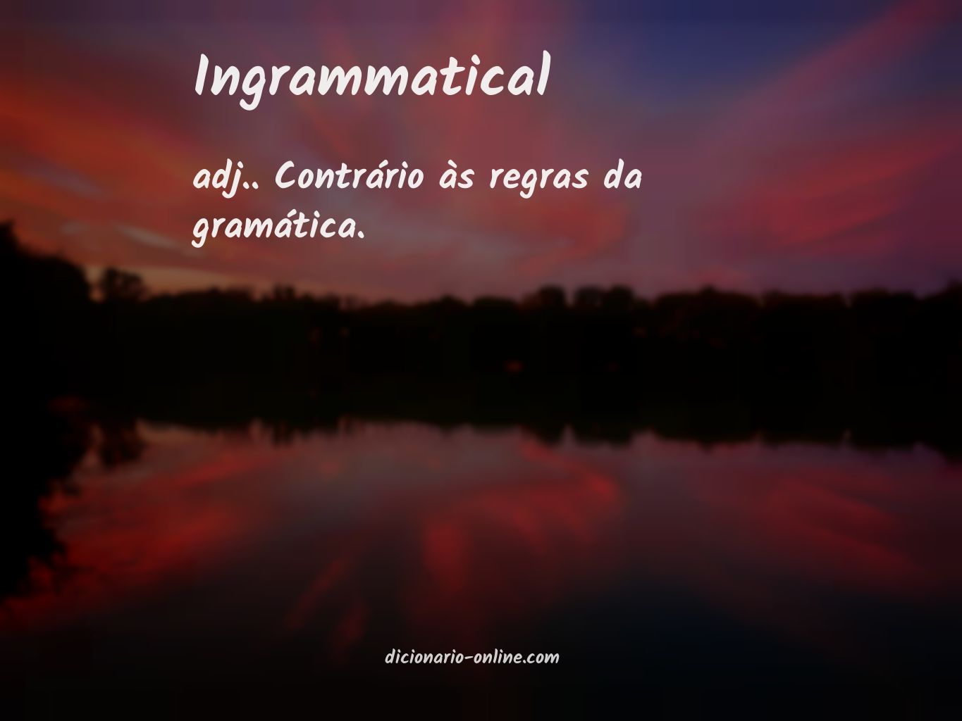 Significado de ingrammatical