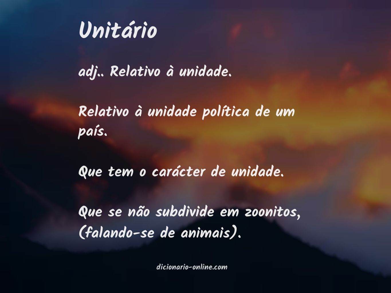 Significado de unitário