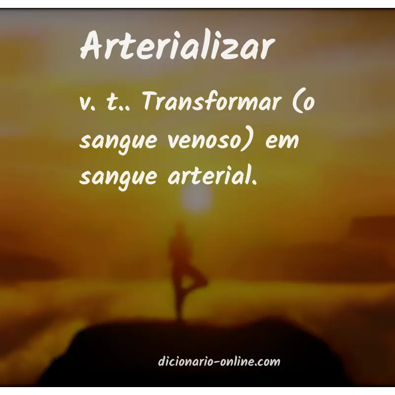 Significado de arterializar
