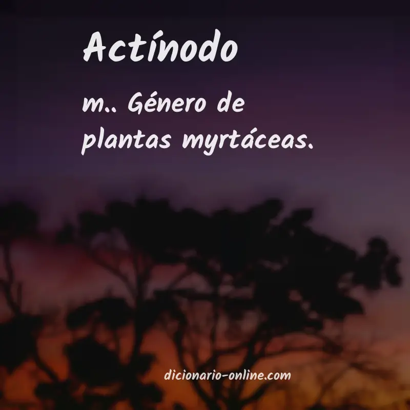 Significado de actínodo