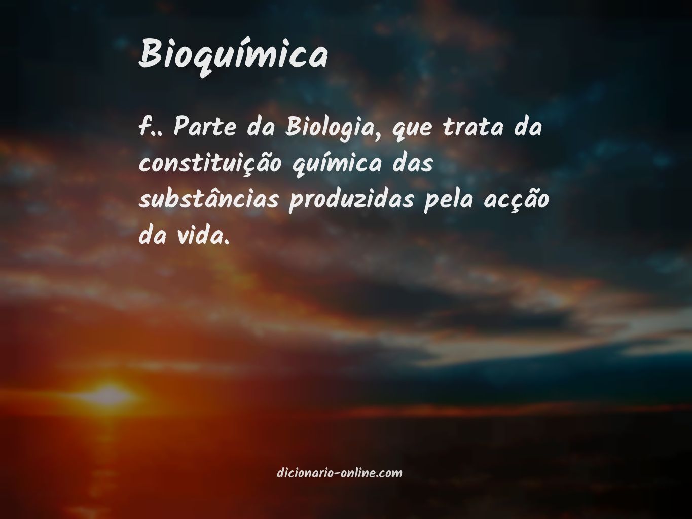 Significado de bioquímica