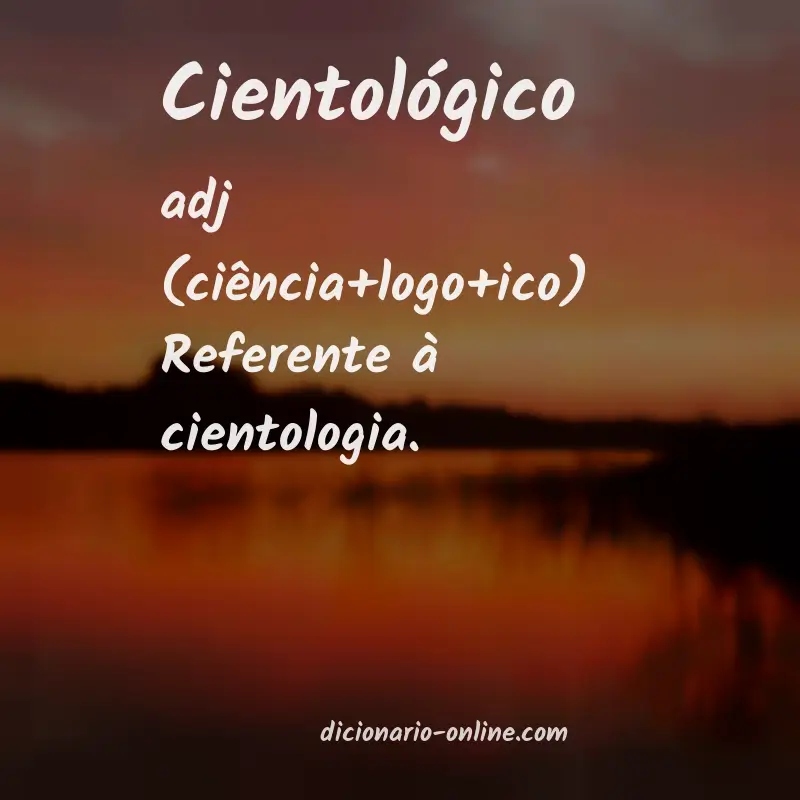 Significado de cientológico