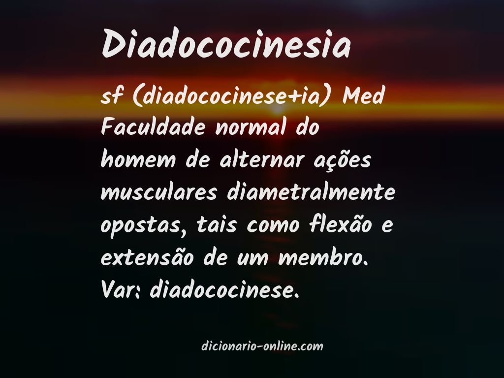 Significado de diadococinesia