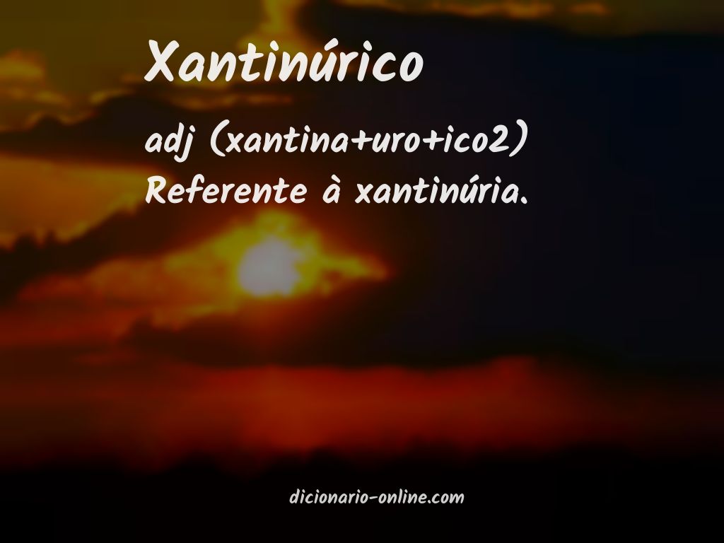 Significado de xantinúrico