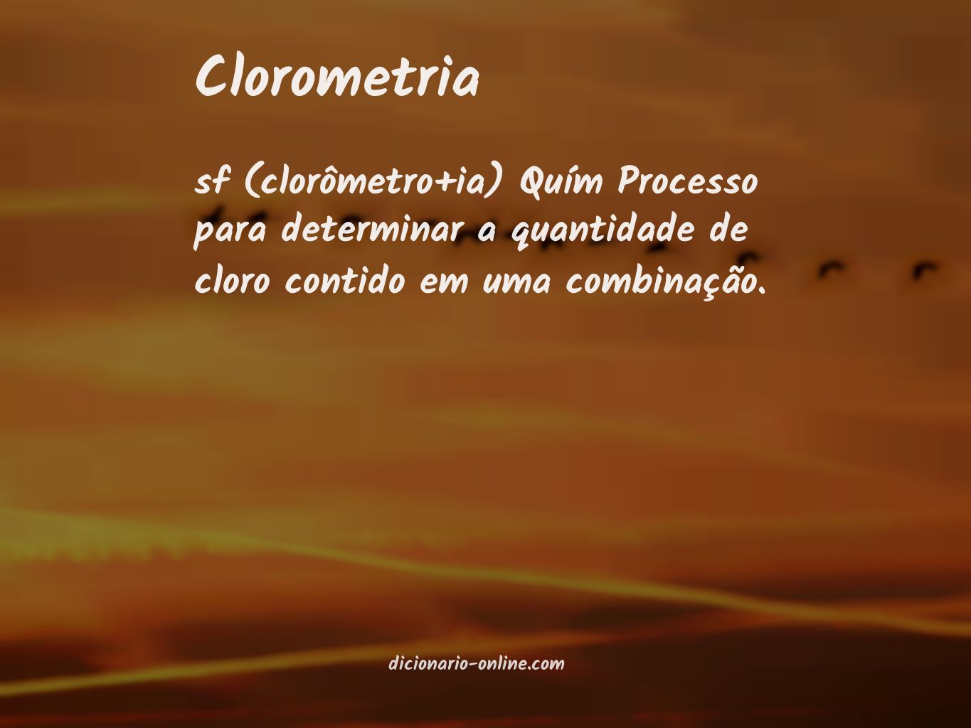 Significado de clorometria