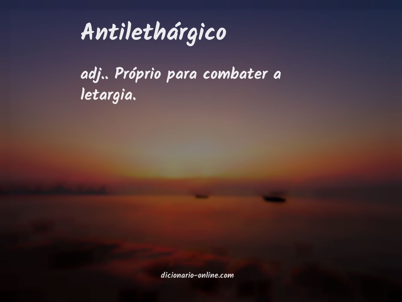 Significado de antilethárgico