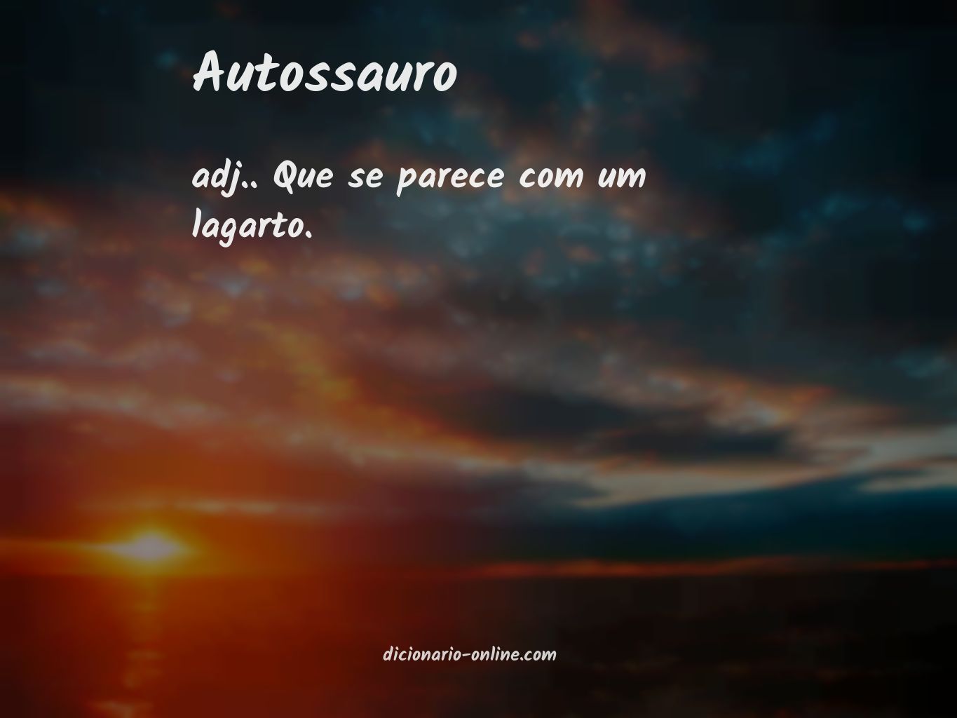 Significado de autossauro