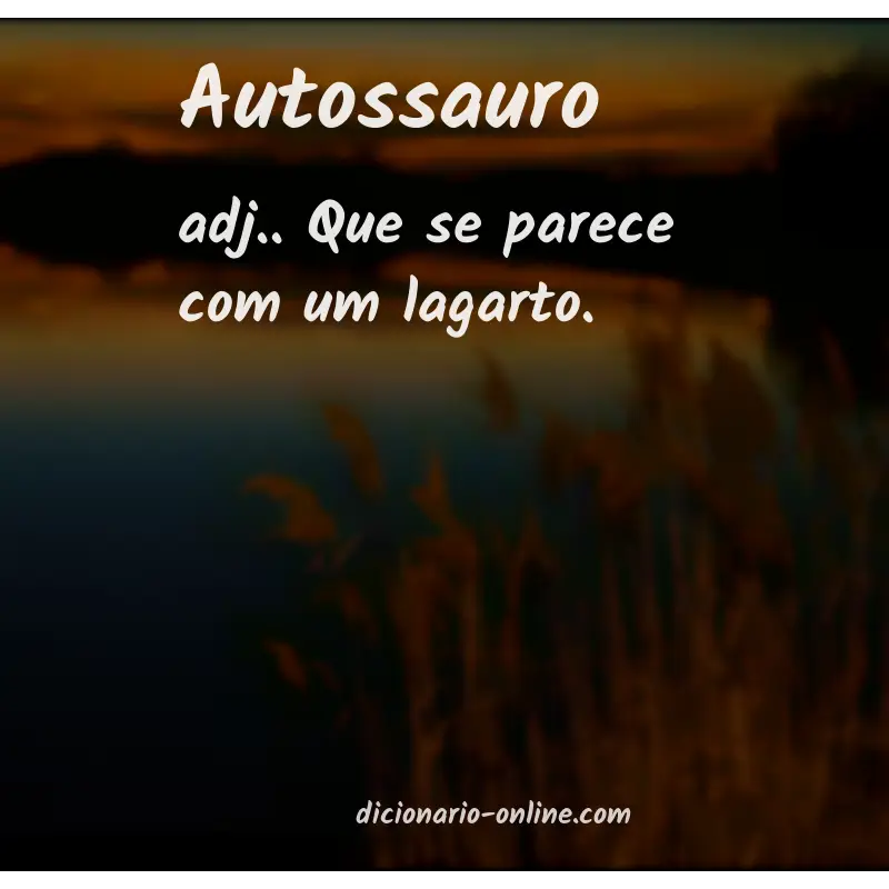 Significado de autossauro