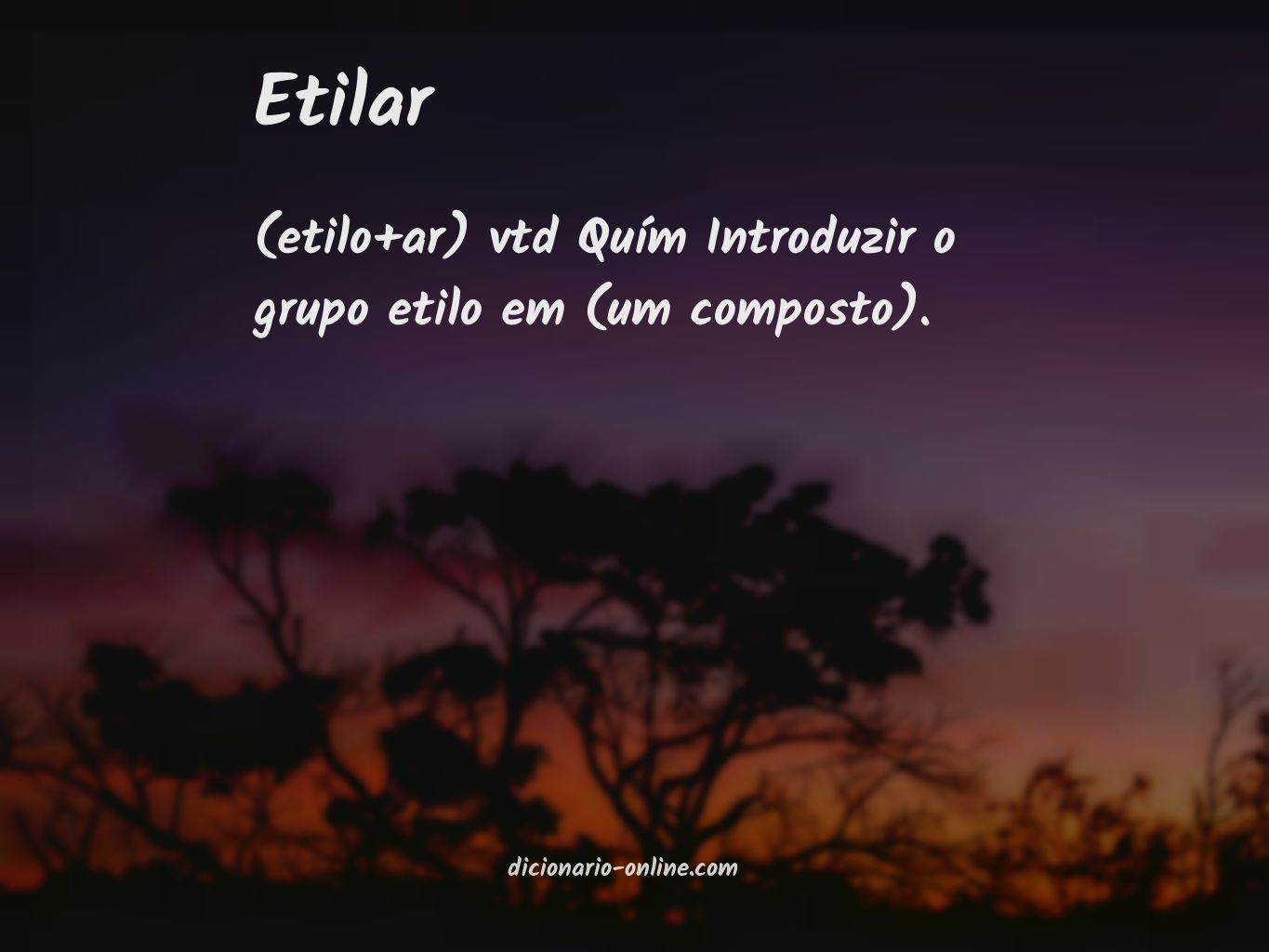 Significado de etilar