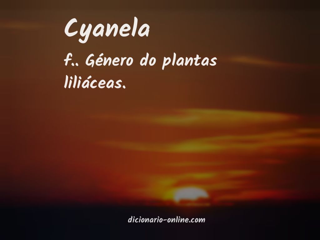 Significado de cyanela