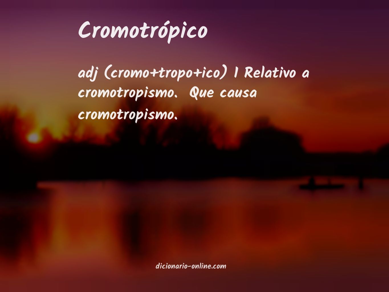 Significado de cromotrópico