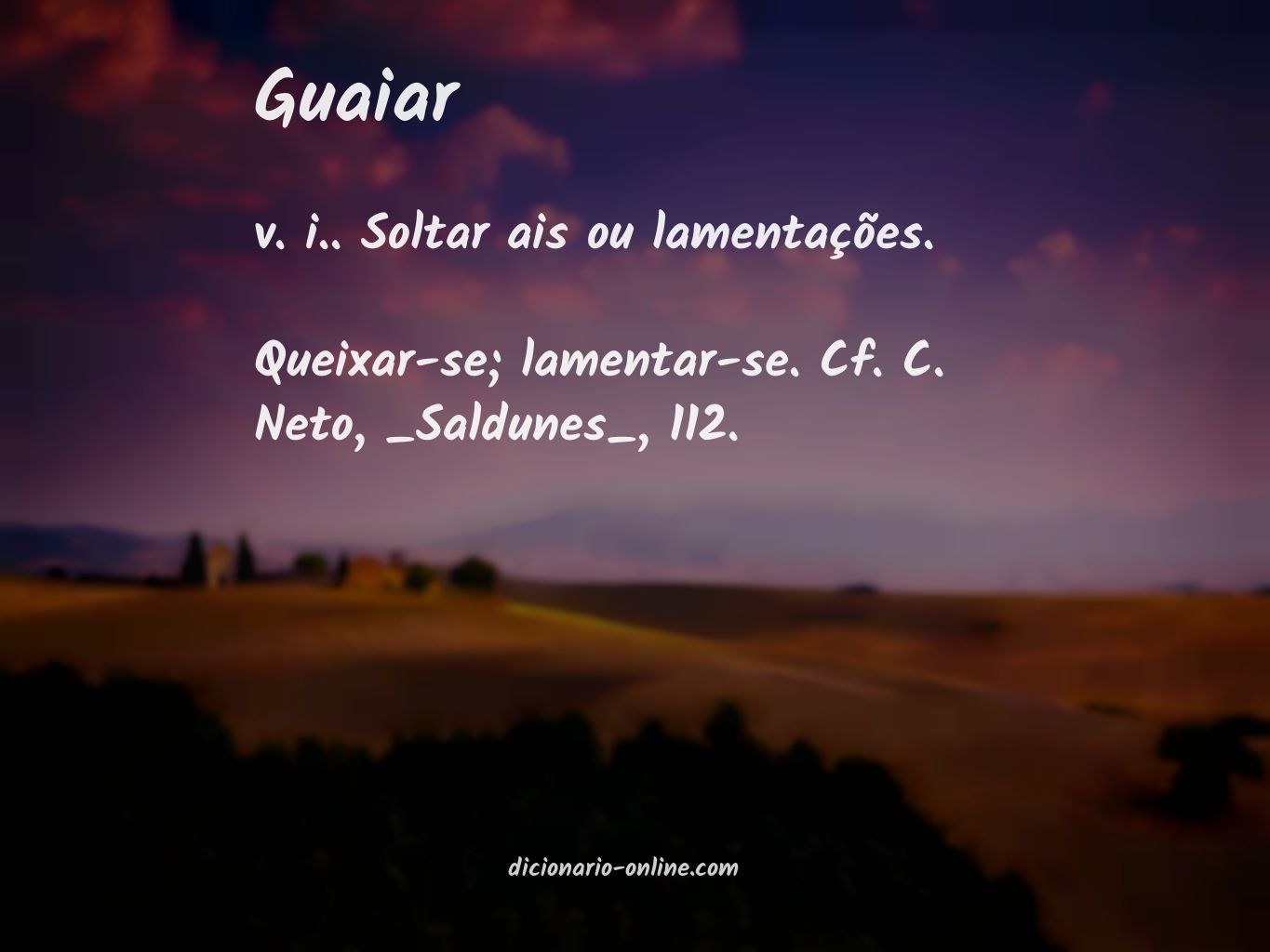 Significado de guaiar