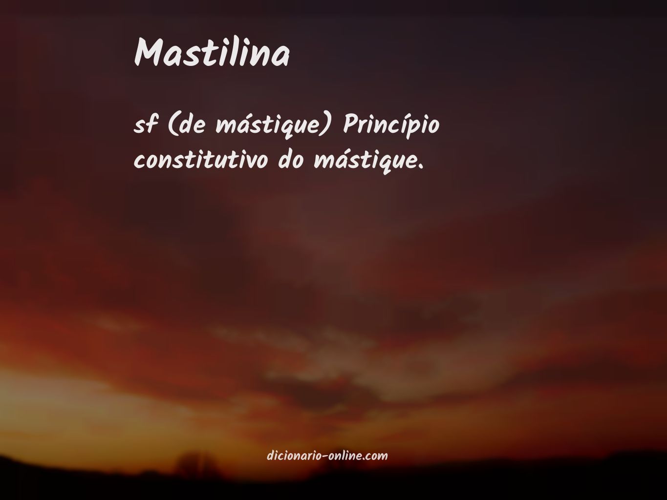 Significado de mastilina