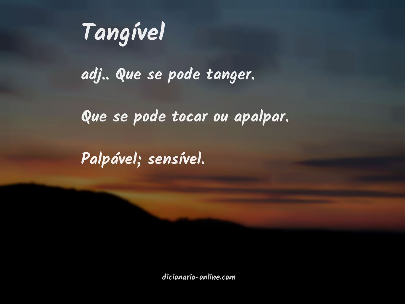 Significado de tangível