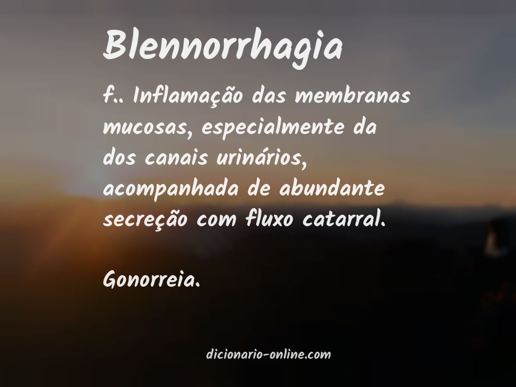 Significado de blennorrhagia