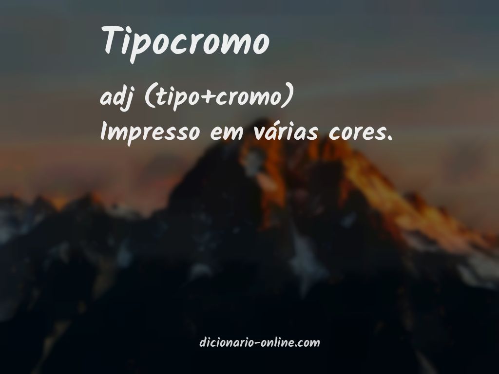 Significado de tipocromo