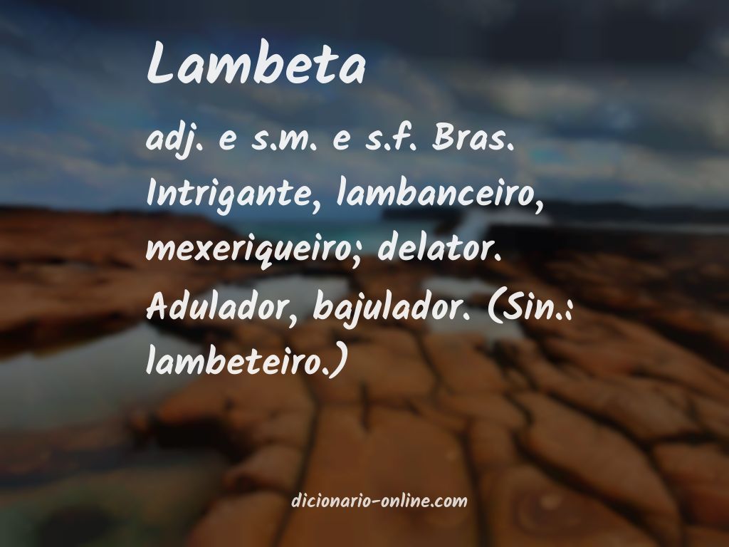 Significado de lambeta