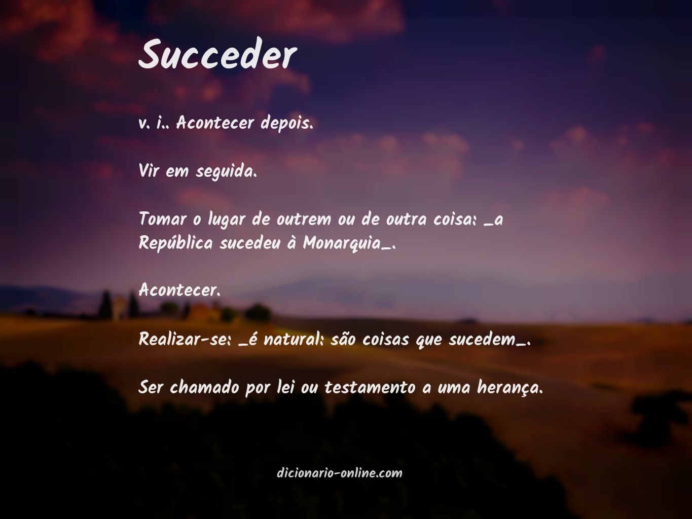 Significado de succeder