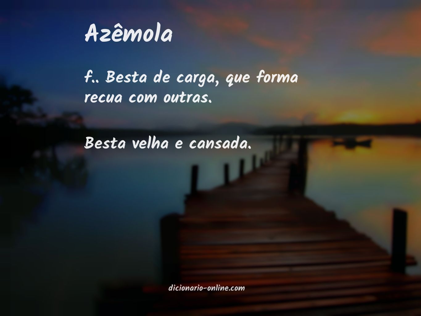 Significado de azêmola