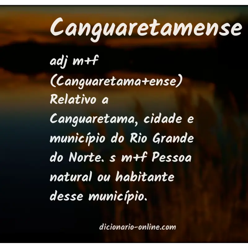 Significado de canguaretamense