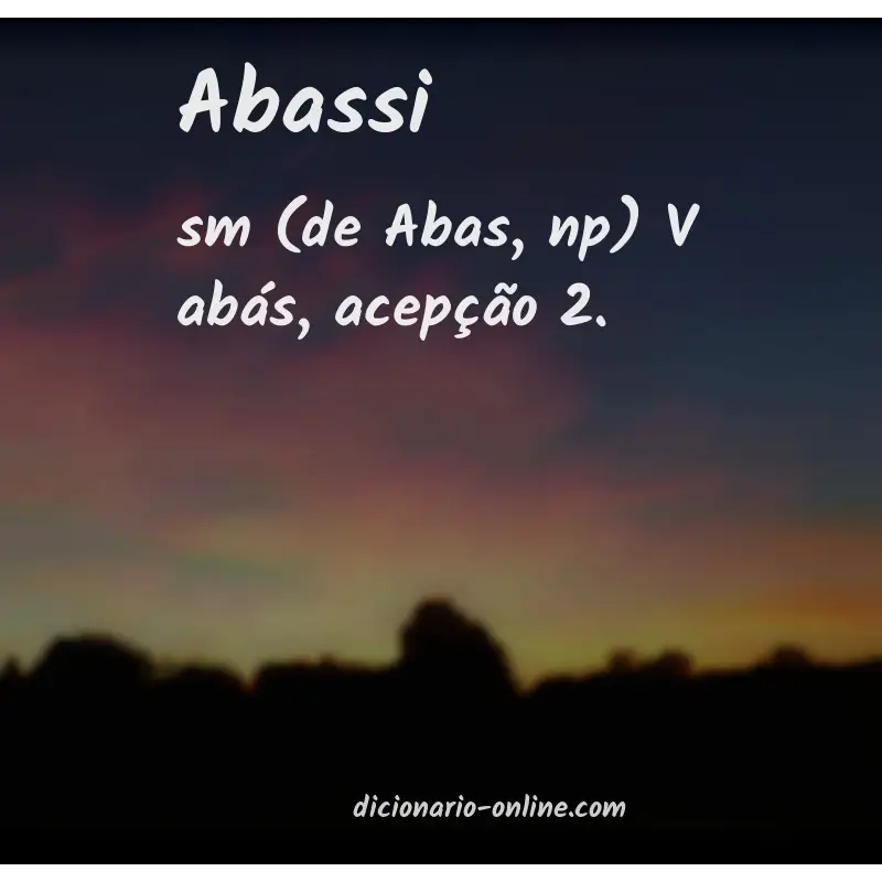 Significado de abassi