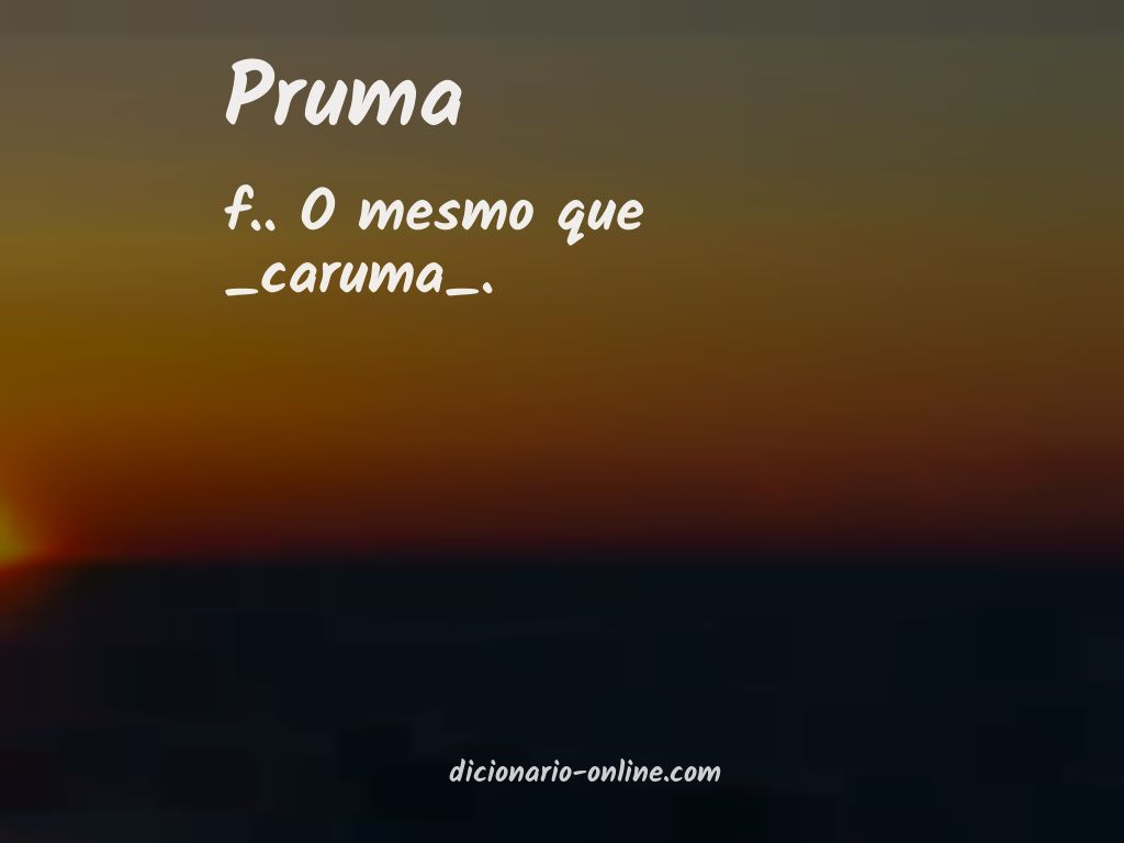 Significado de pruma